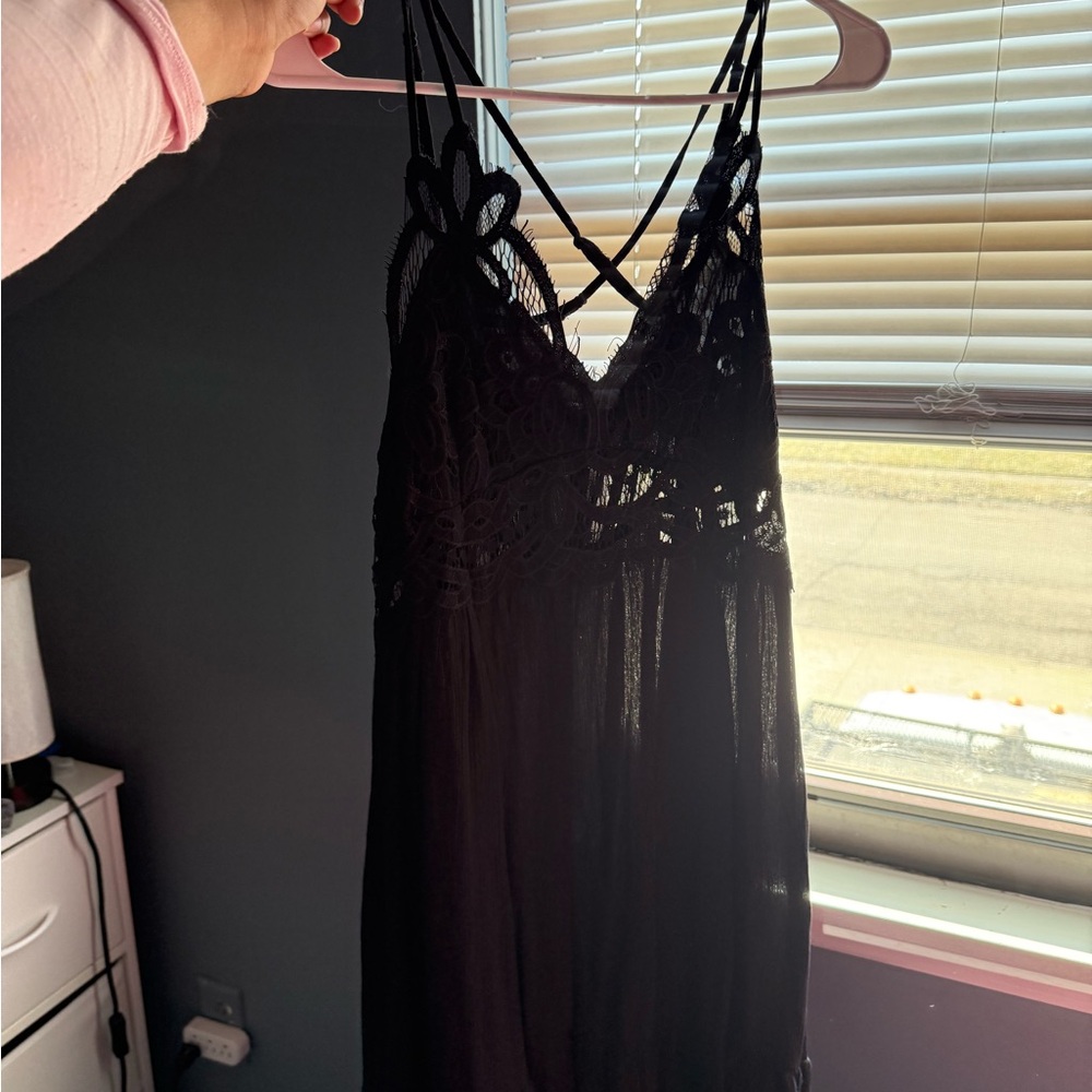 Francesca's Collections Black Lace Chemise